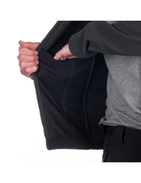 Men's trekking fleece sweater melange style Bob Black
