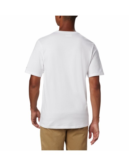 Ανδρική Μπλούζα Columbia CSC Basic Logo SS Tee - White