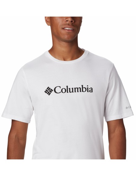 Ανδρική Μπλούζα Columbia CSC Basic Logo SS Tee - White