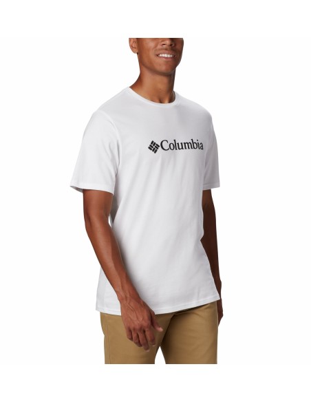 Ανδρική Μπλούζα Columbia CSC Basic Logo SS Tee - White