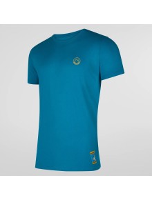 Ανδρικό T-shirt La Sportiva Climbing on the Moon Turchese - Giallo