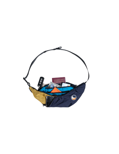Μπανάνα Μέσης Ticket to the moon Upcycled Sling Bag Dark Green - Burgundy