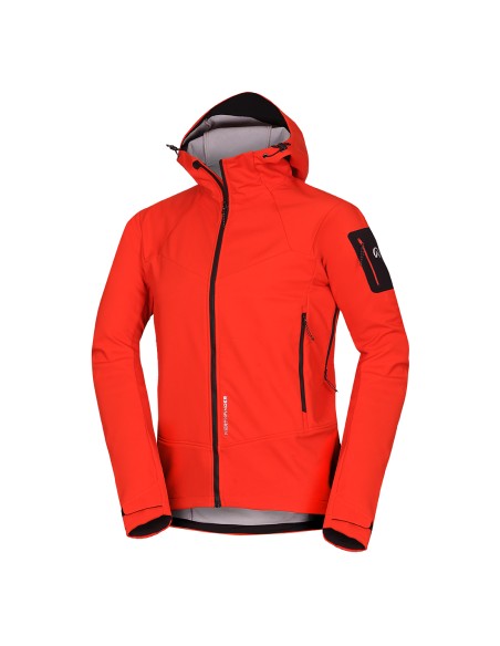 Men's outdoor hoody softshell jacket 3L Fabio Orange