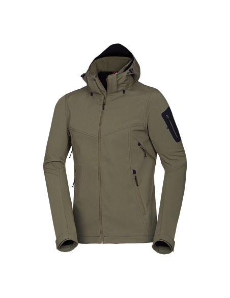 Men's outdoor softshell jacket North Finder Giolio olive