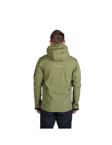Men's outdoor softshell jacket North Finder Giolio olive