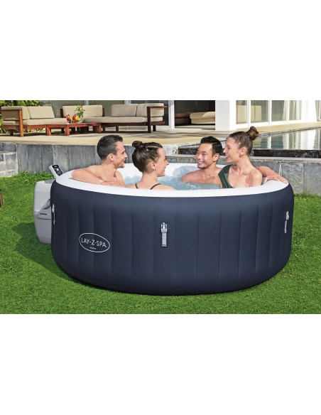 Lay-Z-Spa Miami EnergySense AirJet 4 Ατόμων (180x66cm) Dark Blue Round