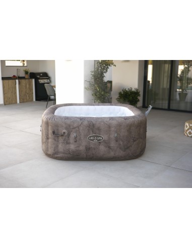 Lay-Z-Spa Rome MaxHold EnergySense UltraFit Smart AirJet 6 Ατόμων (180x180x71cm) Brown Marble Square