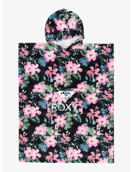 Παιδικό Μπουρνούζι Roxy Rg Stay Magical - Poncho Towel for Girls - Anthracite Shadow Floral Small