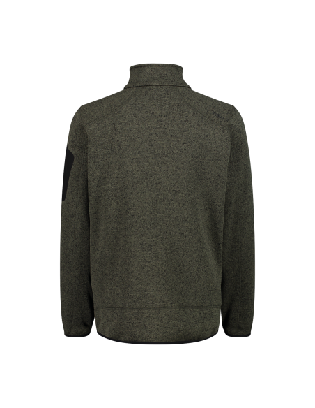 Ανδρικό knit-tech fleece Jacket CMP Olive - Nero