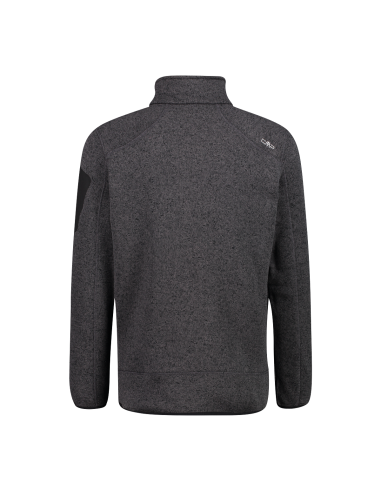 Ανδρικό knit-tech fleece Jacket CMP Nero - Glacier