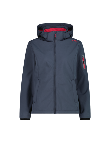 Γυναικείο Softshell Jacket CMP With Detachable Hood Titanio - Carminio