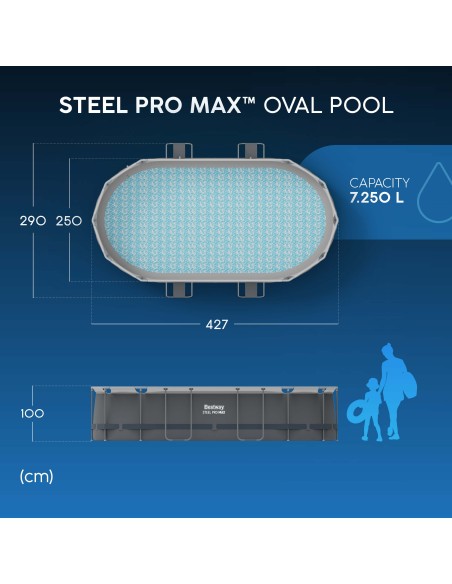 Οβάλ Πισίνα Bestway Pool 4.27m x 2.50m x 1.00m