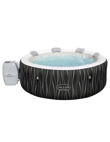 Lay-Z-Spa Hollywood Luxe AirJet 6 Black Waves Round (1.96m x 66cm)
