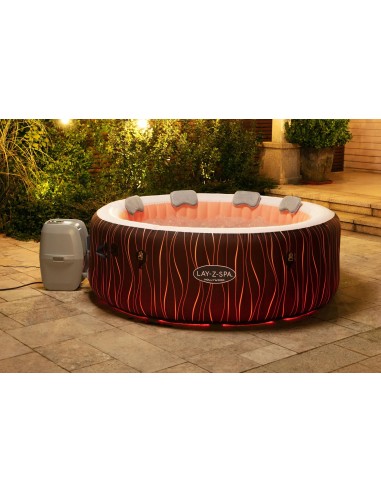 Lay-Z-Spa Hollywood Luxe AirJet 6 Black Waves Round (1.96m x 66cm)