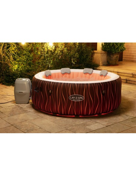 Lay-Z-Spa Hollywood Luxe AirJet 6 Black Waves Round (1.96m x 66cm)