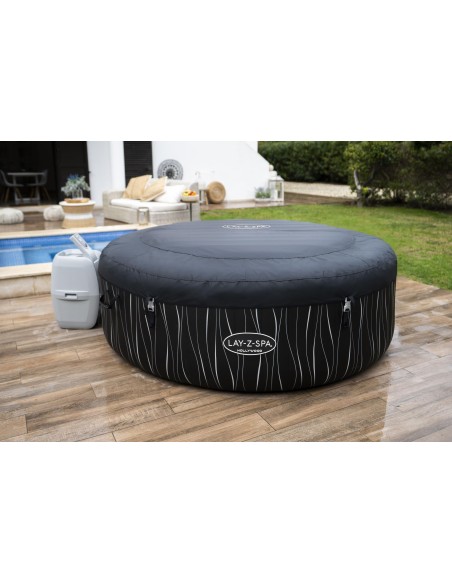 Lay-Z-Spa Hollywood Luxe AirJet 6 Black Waves Round (1.96m x 66cm)