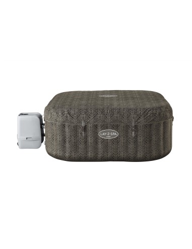 Lay-Z-Spa Cabo MaxHold EnergySense Smart HydroJet 6 Brown Rattan Square (1.80m x 1.80m x 71cm)