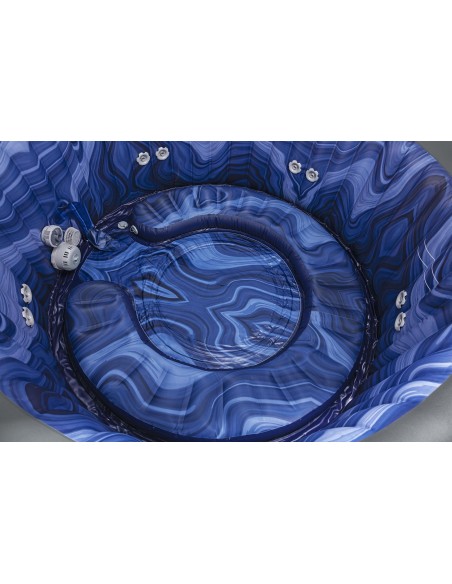 Lay-Z-Spa Santorini MaxHold EnergySense Smart Luxe HydroJet Pro 7 Grey Round (2.16m x 80cm)