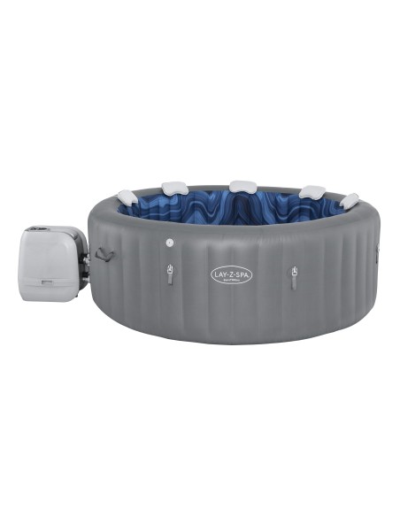 Lay-Z-Spa Santorini MaxHold EnergySense Smart Luxe HydroJet Pro 7 Grey Round (2.16m x 80cm)