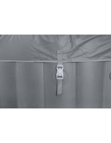 Lay-Z-Spa Santorini MaxHold EnergySense Smart Luxe HydroJet Pro 7 Grey Round (2.16m x 80cm)