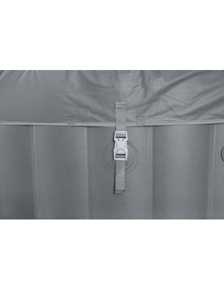 Lay-Z-Spa Santorini MaxHold EnergySense Smart Luxe HydroJet Pro 7 Grey Round (2.16m x 80cm)