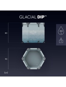 Lay-Z-Spa Glacial dip Ice bath pod 1-Person Gray Wave (90 cm x 80 cm) 2