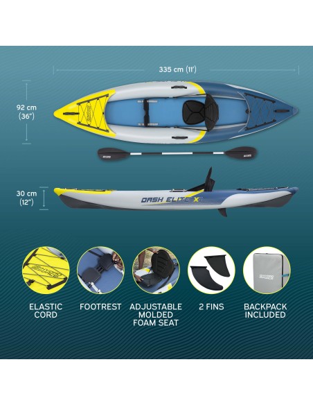 kayak Bestway Hydroforce Dash Elite X1 Kayak Set 3.35 m x 92 cm x 30 cm