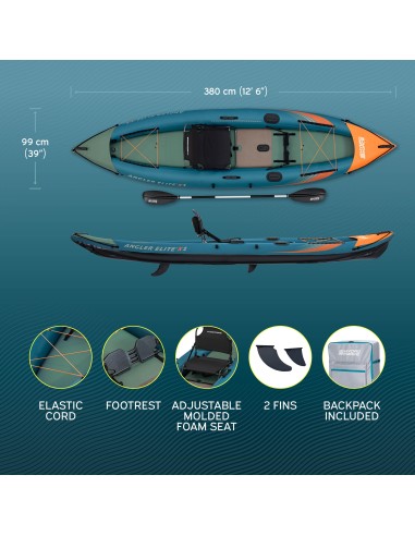 Kayak Bestway Hydroforce Angler Elite X1 Fishing kayak Set 3.80 m x 97 cm