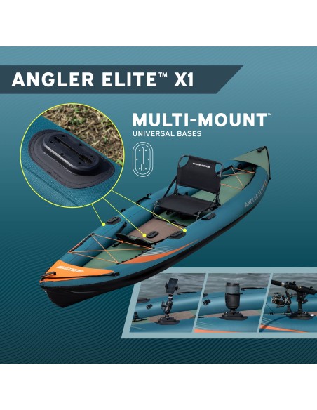 Kayak Bestway Hydroforce Angler Elite X1 Fishing kayak Set 3.80 m x 97 cm
